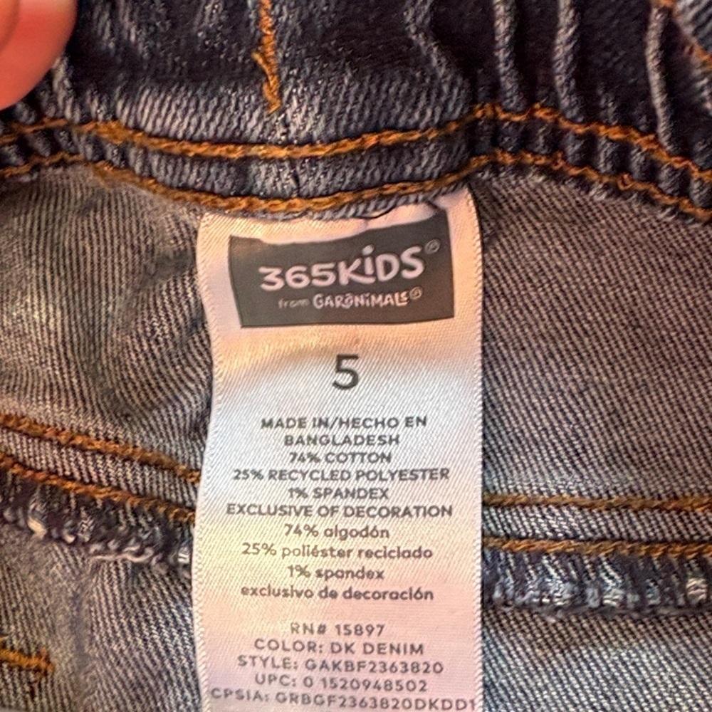 Garanimals Dark Blue Kids Jeans with Drawstring​​​ - Picture 2 of 4